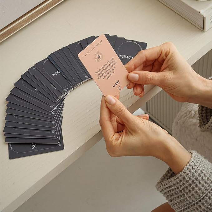 Smart Affirmation Cards – Daily Mindfulness & Self Care Deck with Phone Tap App for Personalized Guidance, Emotional Clarity & Positive Rituals