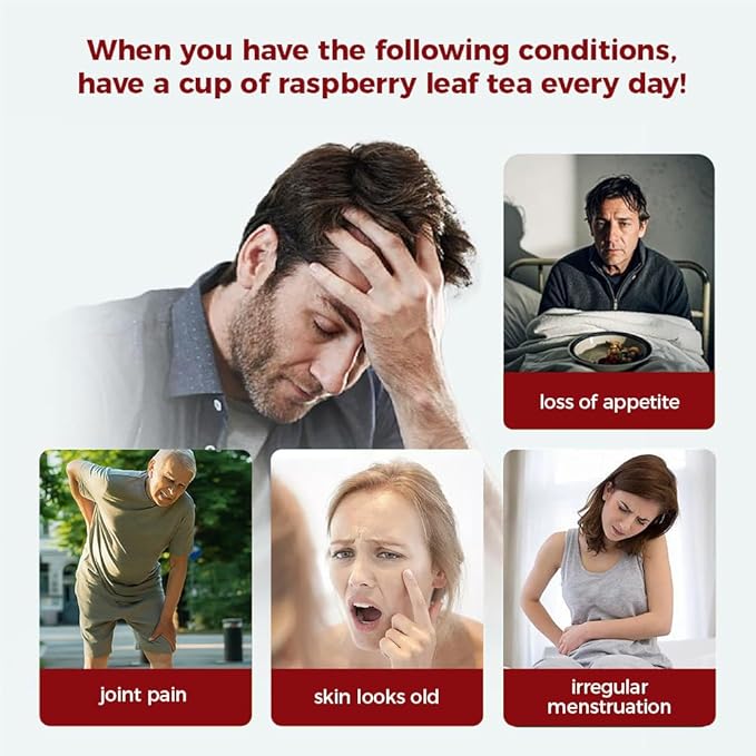 WOTIHA-Natural Raspberry Leafa Tea 120g. 80 Herbal Tea Bags.Natural Pregnancy Tea. Non-GMO • Additive-Free • Caffeine-Free,Vegan