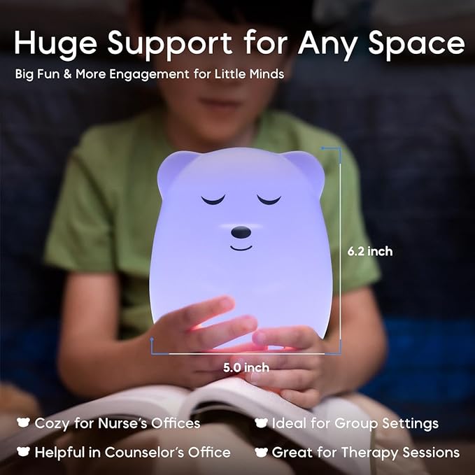 Breathing Pal Plus 'Ted' - Mindfulness Breathing Light, Guided Visual Meditation Breathing Light, Anxiety Relief Items for Calm Down Corner/Meditation/Sleep Aid for Adult&Kid