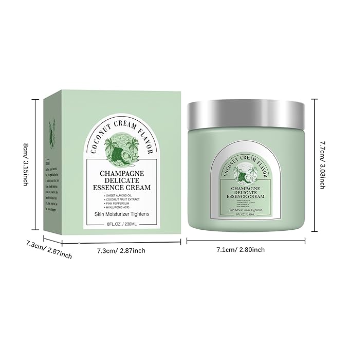 Champagne Lift Body Cream, Hydrating Lift Firming and Hydrates Dry Skin Arms & Legs (Coconut)