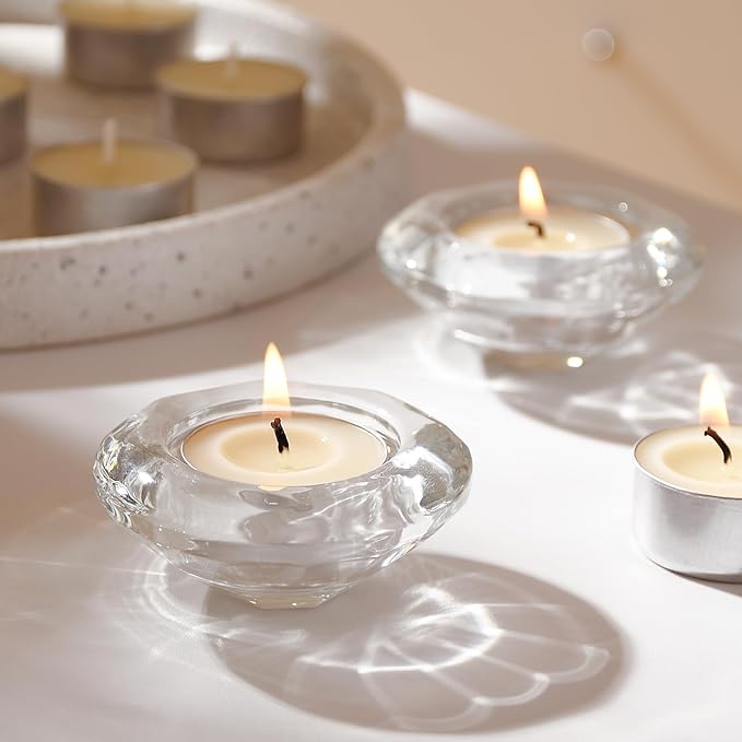 36-Pack Pure Beeswax Tealight Candles in Aluminum Cups - 4-5 Hour Burn Time, Lead-Free Cotton Wick, Natural Unscented Candles,White