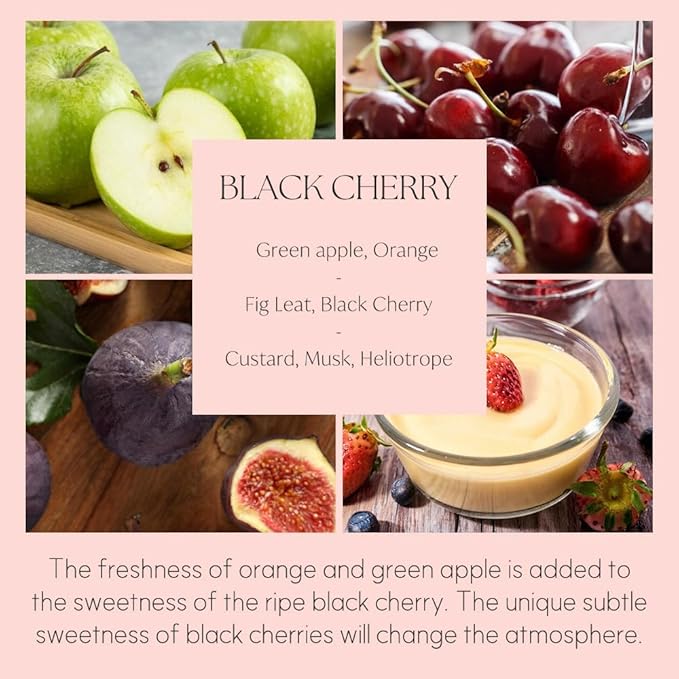 396 st. Preserved Baby's Breath Flower Reed Diffuser, Black Cherry, 200ml(6.7oz) / Reed Diffuser Sets, Home Fragrance, Scented Oils, Home & Bathroom Décor