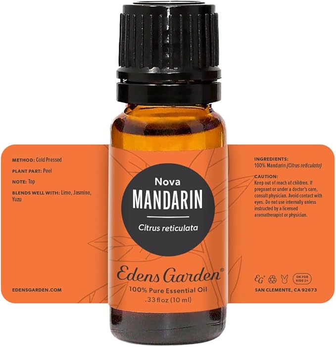 Edens Garden Mandarin- Nova Essential Oil- 100% Pure Premium Grade, Undiluted, Natural, Therapeutic, Aromatherapy, The Best for Diffuser, Candle, Laundry, Kid Safe 10 ml (.33 fl oz)