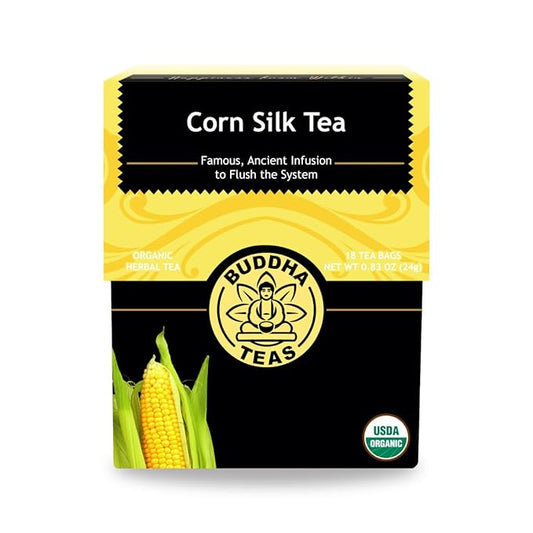 Buddha Teas - Organic Corn Silk Tea - Herbal Tea - For Health & Wellbeing - With Antioxidants & Minerals - Clean Ingredients - Caffeine Free - OU Kosher & Non-GMO - 18 Tea Bags (Pack of 1)