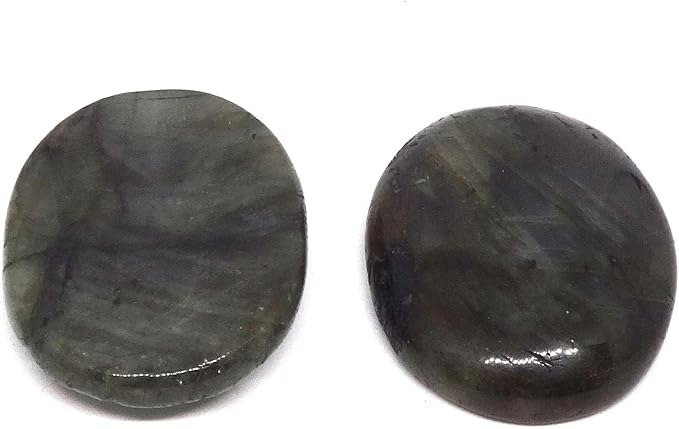 L PEDRA & CRYSTAL Worry Stone A Handheld Comfort to Ease Stress, Enhance Focus, and Promote Inner Peace (Labrodolite Worry Stone)