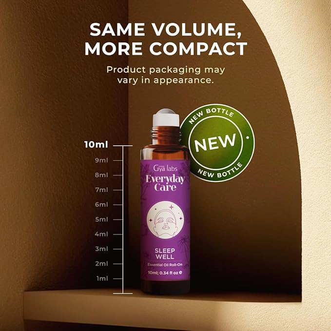 Gya Labs Sleep Essential Oil Roll On - 0.34 Fl Oz - Travel Size Roller for Camping, Skin, Aromatherapy Relief, Convenience