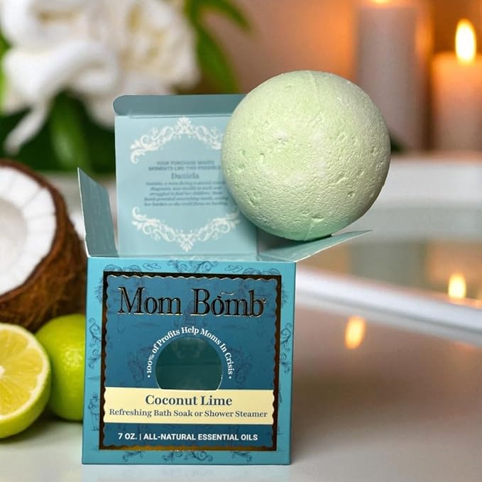 Mom Bomb Coconut Lime Bath Bomb, 7 OZ