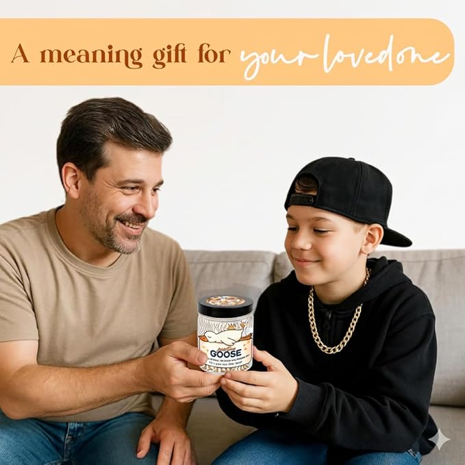 Positive Goose Jar with 60 Affirmation Cards, Emotional Support Goose, Goose Gifts For Women Teens, Desk Goose, Silly Goose, Mental Health Gifts, Funny Gift, Gag Gift