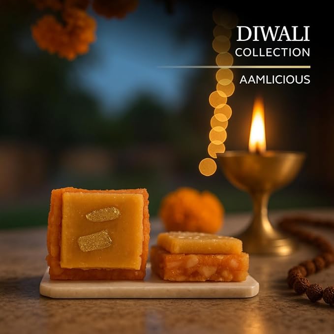 Laumiere Gourmet Fruits - Diwali Petite Collection - Indian Mithai Box Made with Dried Fruits and Nuts - No Added Cane Sugar-