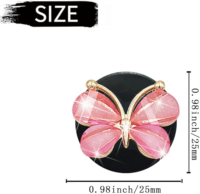 Cute Butterfly Air Vent Clips,3 Pcs Pink Butterfly Car Air Fresheners Vent Clips Long Lasting Diffuser Interior Decor Charm Car Decoration Cute Accessories for Women Girls