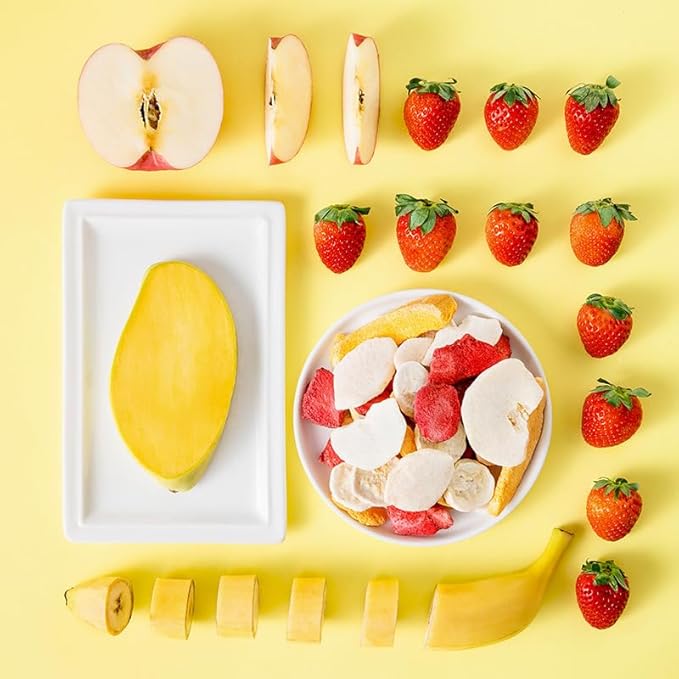 Freeze-Dried Mixed Fruit Snack - 100% Real Fruit, Non-GMO, Kosher Certified, No Sugar Added, Gluten Free, Vegan | Healthy Snacks for Adults & Kids, Perfect Holiday Gift. 2 pack