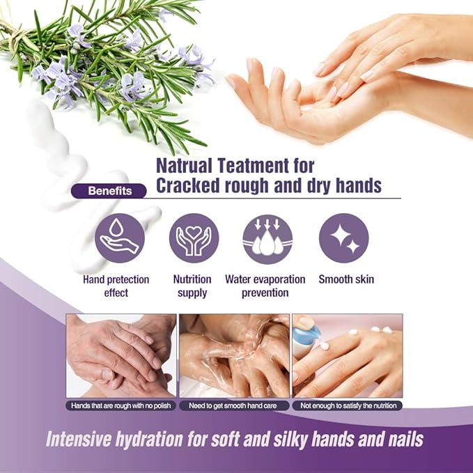 Epielle Relaxing Hand Masks 6 Pairs, Deep Moisturizing Gloves for Dry, Cracked Hands, Relax and Restore with Melatonin & Lavender Extract, Spa & Self Care Gifts for Women, Korean Skin Care