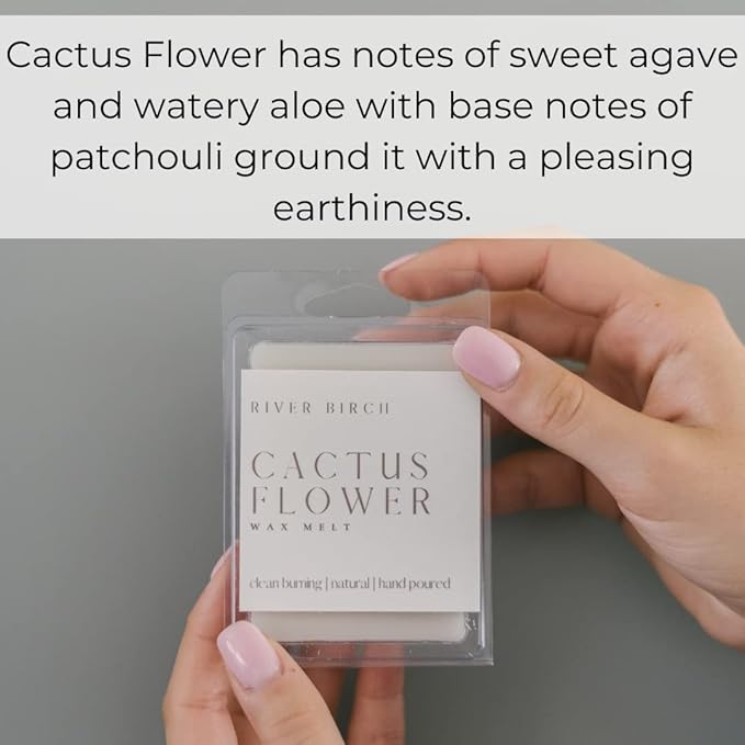 River Birch Candles Cactus Flower 3-Pack Soy Wax Melts | Premium, All-Natural, Non-Toxic | 7.5 oz. Total | Cozy Relaxing Gifts for Home | Made in USA