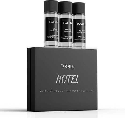 Hotel Luxury Essential Oil Set (3x20mL) – Scent Aromatherapy Oils for Diffusers – My Way, Olene, La Lover Scents –Idea for Home, Car, Hotel & Office – Long-Lasting Fragrance