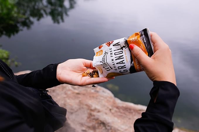 Wildway Keto Granola Snack Packs| Banana Nut | Grain-Free Certified Gluten-Free Cereal | Vegan, Low Carb & No Sugar Added | Paleo-Friendly, Non-GMO Fruit & Nut Clusters | Nutrient-Rich Snack | 12 Pack