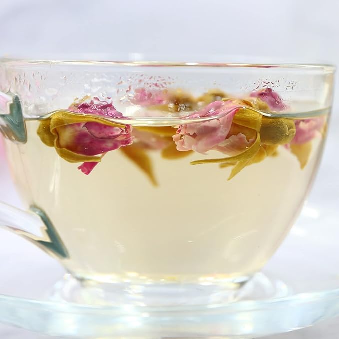 FullChea - 100% Pure Natural Dried Rose Buds - 4oz/114g - Premium Food-grade Fragrant Rosebuds Dried Flowers - Perfect Choice For Rose Tea, Baking, Crafting, Soap Making (Pack of 2)