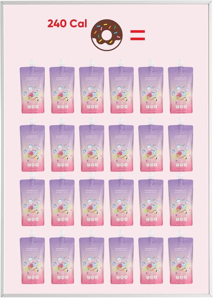 EVERYDAZE BT21 Essential C’s Konjac Jelly | Yogurt | Vegan Collagen Peptides and Vitamin C | Gluten Free, Sugar Free, Low Calorie | Healthy Drinkable Fruit Snack | 10 Pack Box Food Drink Pouch