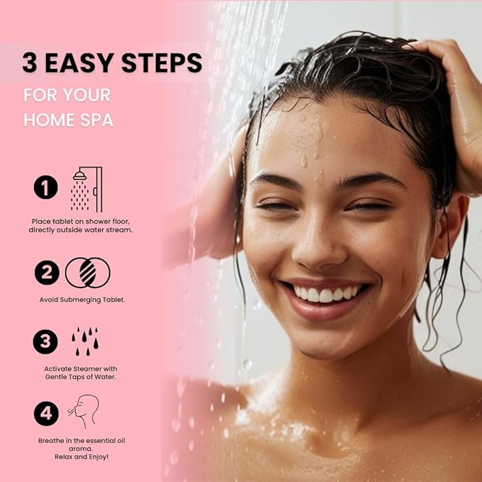 Premium Organic Shower Steamer- Shower Steamers Aromatherapy Essential Oil Infused, 6 Cubes Body Restore Shower Steamers Spa Gifts for Women, Shower Bomb