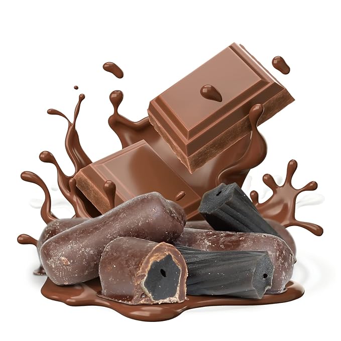 Chocolate Covered Black Licorice Bits by Its Delish, 5 lbs Bag Bulk | Black Licorice Bites Coated in Dark Chocolate Candy | Vegan, Non-dairy, Kosher Parve