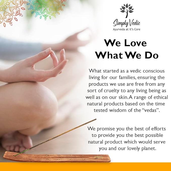 Simply Vedic Jasmine Incense Sticks – 250g Pack (Approx. 135 Handmade Sticks + Incense Holder) | 45-Minute Burn | Natural Essential Oils for Meditation, Yoga, Aromatherapy & Spiritual Use