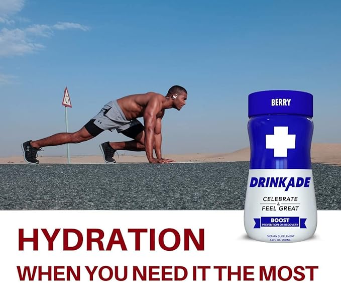 DrinkAde Boost β The Day After Drink, Immunity & Energy Support Hydration & Recovery Drink with Caffeine, Electrolytes, B Vitamins & Green Tea Extract β Sugar Free, 5 Calories, Vegan, Non-GMO (6 pack, Green Tea)