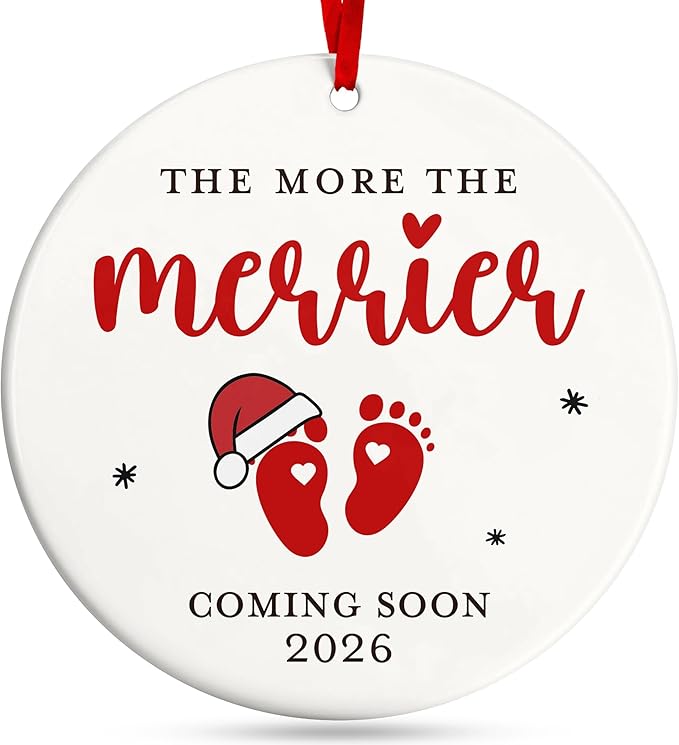 Pregnancy Gifts for Expecting Mom - Unique Baby Announcement Ornament for Gender Reveal, Perfect for New Dad and Mom, Memorable for New Parent, Pregnant Women, mom to be