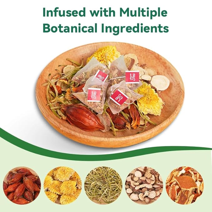 Chicory & Gardenia Herbal Tea - Supports Blood Sugar, Digestion, Weight & Sleep, Natural Sugar-Free Blend, Vegan & Caffeine-Free - 12 Teabags (3 Pack)