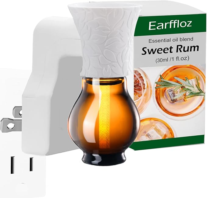 Plug in Air Freshener Odor Eliminating Lemon+TeaTree (1 fl.oz), Diffuser and Essential Oil Set, 30 Days' Non-Toxic Natural Strong Fragrance Room Scent Pluggable Starter Kit