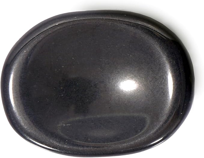 L PEDRA & CRYSTAL Worry Stone A Handheld Comfort to Ease Stress, Enhance Focus, and Promote Inner Peace (Black Jasper Worry Stone).