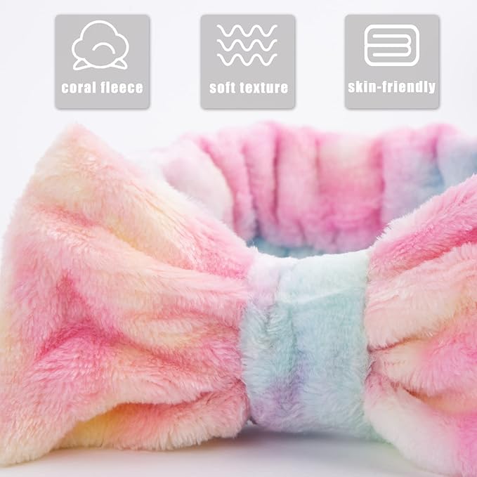 Shindel 8PCS Spa Headbands Set, Makeup Skincare Headbands fo Washing Face, Ultra Soft Absorbent Beauty Hair Bands, for Women Teen Girls
