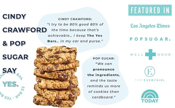 The YES Bar – Apple Cinnamon Crisp – Plant Based Protein, Decadent Snack Bar – Vegan, Paleo, Gluten Free, Dairy Free, Low Sugar, Healthy Snack, Breakfast, Low Carb, Keto Friendly (24 Count)