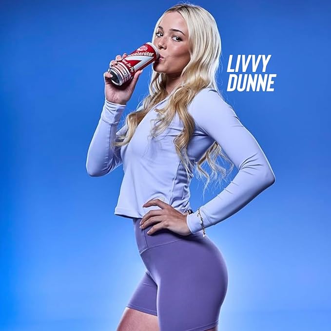 Accelerator Energy Drink Sugar Free, Cherry Ice Pop 12oz can(12 pack), Zero Sugar Energy Drinks with Sustained Energy from 100% Natural Caffeine (200mg) & Green Tea extract