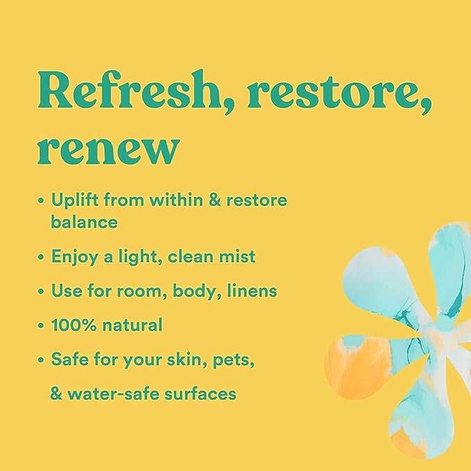 ASUTRA Multi-Use Essential Oil Aromatherapy Spray (Tea Tree & Juniper), 4 fl oz – Mist for Face, Body, Rooms & Linens – Car, Fabric, and Bathroom Freshener