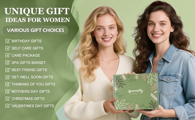 Birthday Gifts for Women Mom Her Friend Sister Wife Grandma,Self Care Get Well Soon Care Package Box,Unique Relaxing Bath Spa Gift Basket Set,Christmas Gifts for Women Mom Wife Grandma Friends Sister
