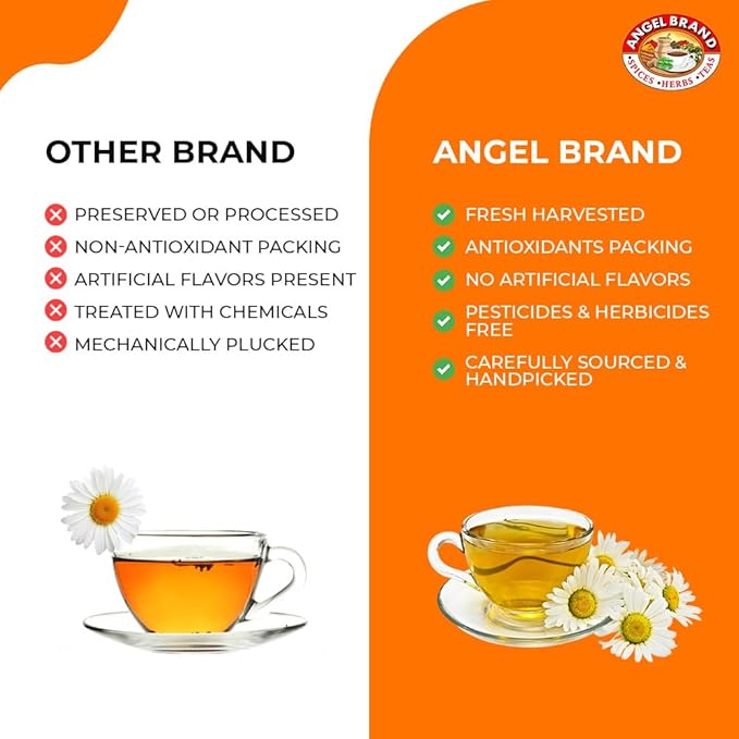 Angel Brand Chamomile Tea Bags, Chamomile Flower Tea for Relaxation & 20 bags
