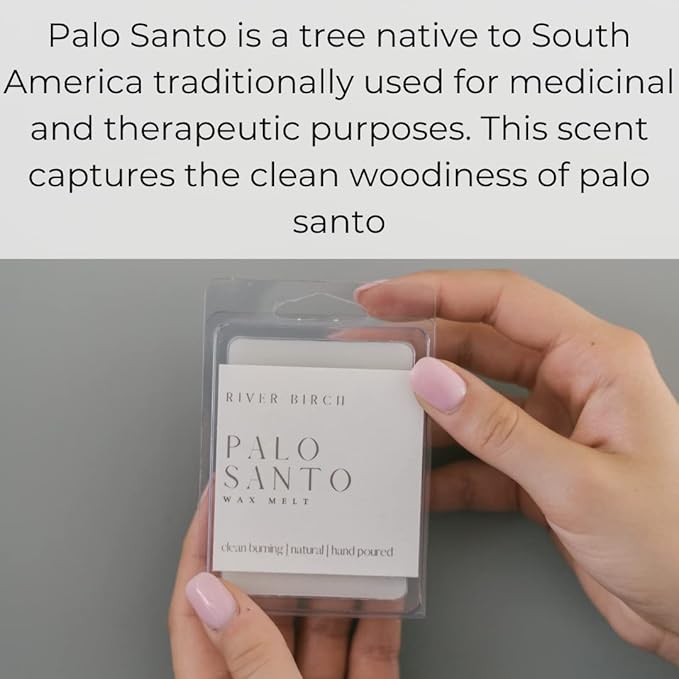 River Birch Candles Palo Santo 3-Pack Soy Wax Melts | Premium, All-Natural, Non-Toxic | 7.5 oz. Total | Cozy Relaxing Gifts for Home | Made in USA