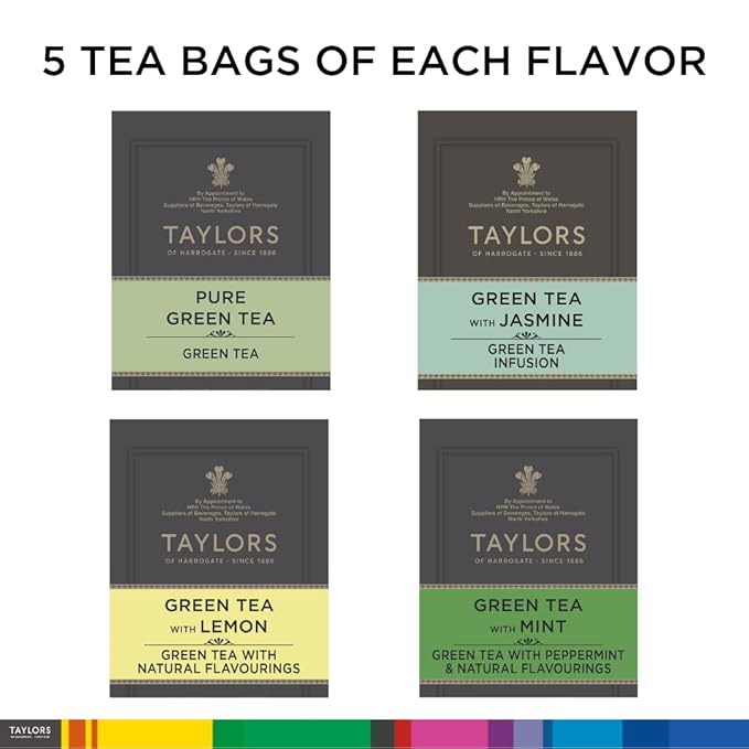 Taylors of Harrogate Assorted Green Teas, 20 Count (Pack of 1)