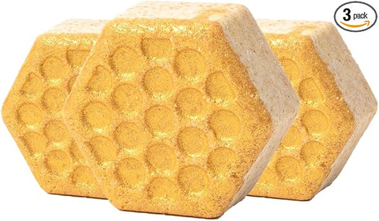 PACHA SOAP Co. Froth Bath Bomb 3 Pack, Sweet Honey Almond - Nourishing, Moisturizing, Naturally Derived & Handcrafted in The USA