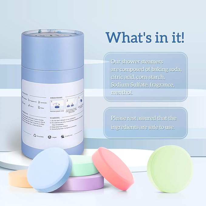 Shower Steamers 18 Count, Scented Shower Bombs with Organic & Natural Fragrance, Self-Care & Relaxation Birthday Presents for Women Who Have Everything