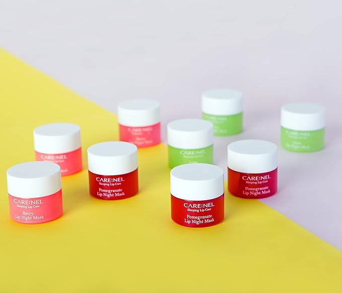 Lip Mask Overnight 5g 3Set (Berry+Lime+Pomegranate) Korean Beauty Intensive Treatments Balm, Nourish, Hydrate, Scrubs Exfoliator