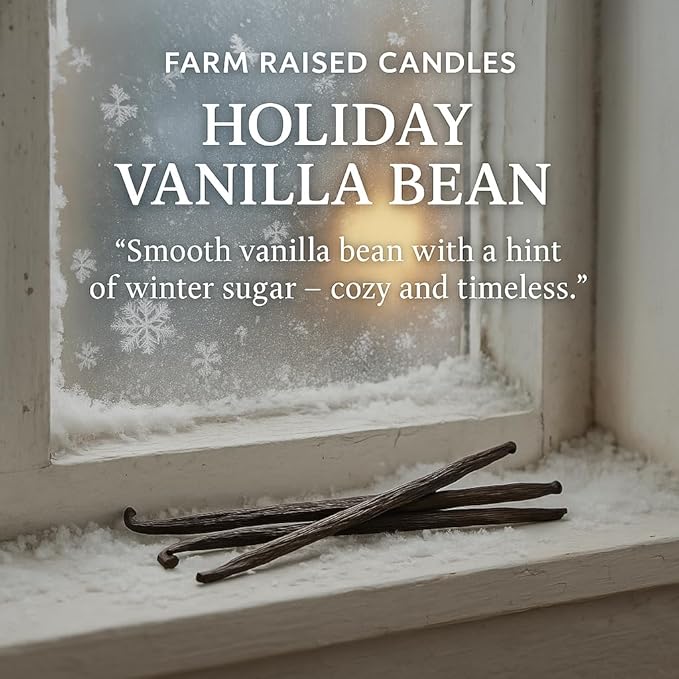 Farm Raised Candles – Winter Wonderland 15 oz Total (3 oz Each) 5-Pack Soy Wax Melts | Spiced Gingerbread, Holiday Vanilla Bean, Peppermint Crumble, Sugared Apples | 100% USA Made