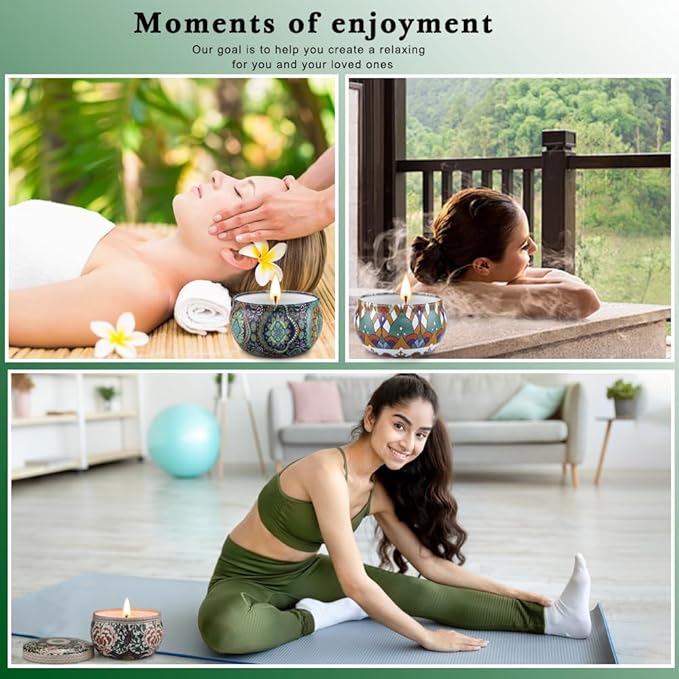 Scented Candles Gift Set, 12 Pack Candles for Home Scented, 21.12 oz Long Lasting Soy Wax Aromatherapy Candle Set with Gift Box, Birthday Gifts for Women