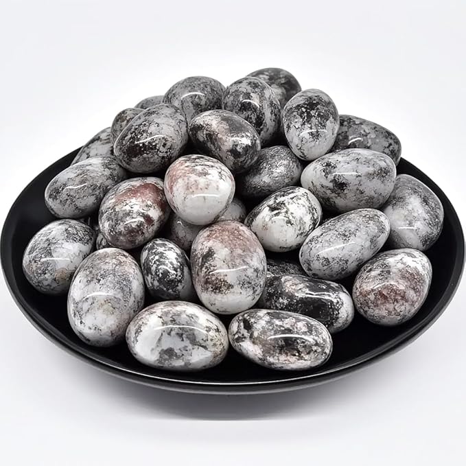 Yooperlite Healing Crystal Stone Set - 24 Pieces, 0.6" Natural & Polished Stones for Healing, Meditation, Reiki, Chakra, Crafting & Decoration