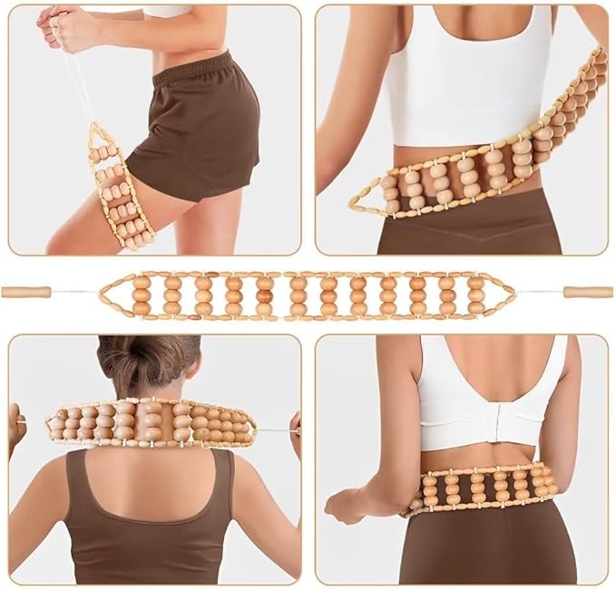 JUANWAN 12-in-1 Wood Therapy Massage Tools Lymphatic Drainage Massager Wooden Massage Body Sculpting Tools Maderoterapia Kit Wood Therapy Tools for Muscle Pain Relief Body Shaping Anti-Cellulite