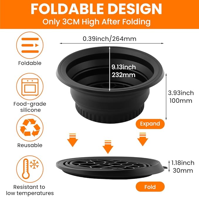 Face Bowl for Ice With Built-in IceTray Collapsible Silicone Facial Ice Bath Bowl Foldable Washbasin Small Reusable Portable Spa Tool for Home Travel Camping