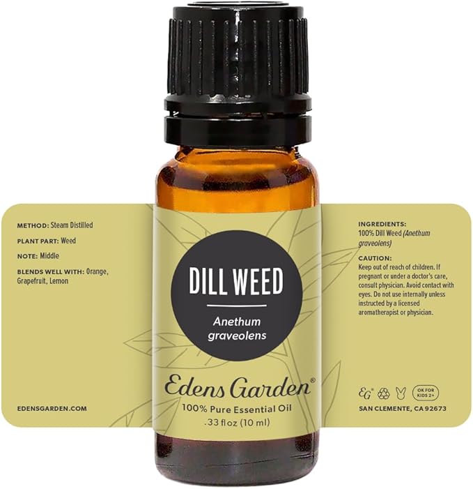 Edens Garden Dill Weed Essential Oil, 100% Pure Therapeutic Grade (Undiluted Natural/Homeopathic Aromatherapy Scented Essential Oil Singles) 10 ml