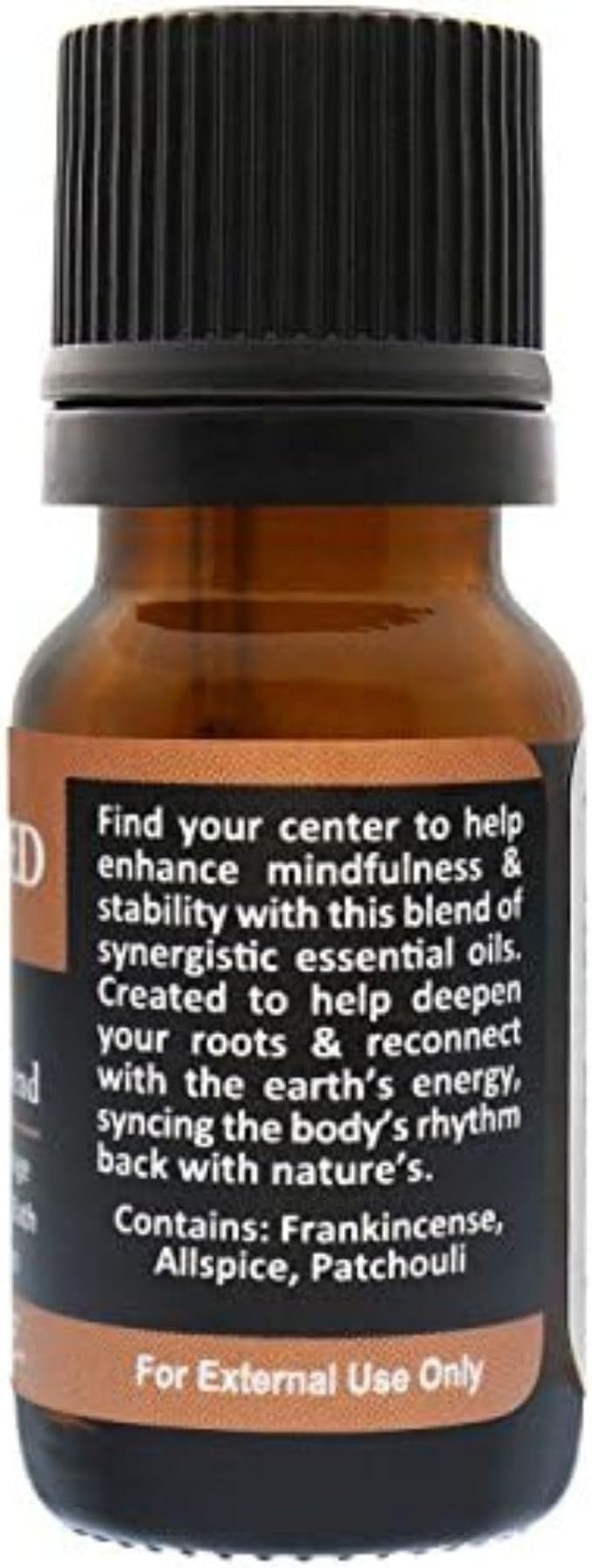 Plantlife Grounded Aromatherapy Essential Oil Blend - Straight from The Plant 100% Pure Therapeutic Grade - No Additives or Fillers - Made in California 10 ml