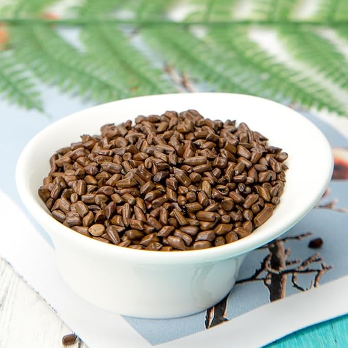 Top Grade Natural Cassia Seed Tea Chinese Herbal Tea/Jue Ming Zi - Cooked Cassia Seeds, No Additives, Sugar Free. Clear Liver, Improve Vision. 300g per can x 2.(Cassia Tea (决明子))