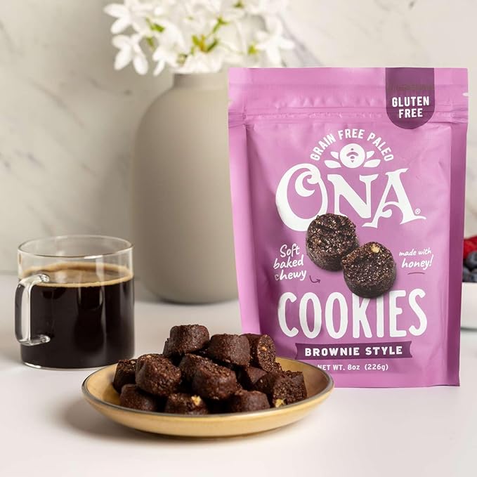 Ona Brownie-Style Cookies, Made with Honey and Dark Chocolate, Ready to eat, Gluten free, Grain free, Dairy free, Paleo
