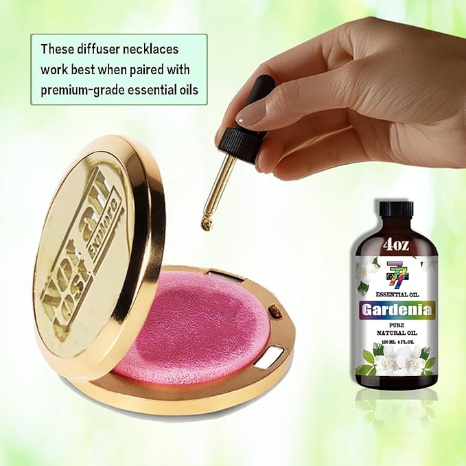 Aromatherapy Diffuser Necklace-alphabet Essential Oil Necklace,Aromatherapy Diffuser Pendant For Men and Women,Portable,Suitable for Yoga,Meditation,Travel,Stress Relief Gift(Gold 30mm)